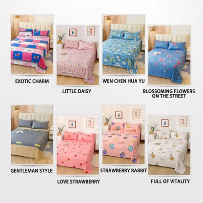 Cotton Bed Sheets Cover and Pillowcases