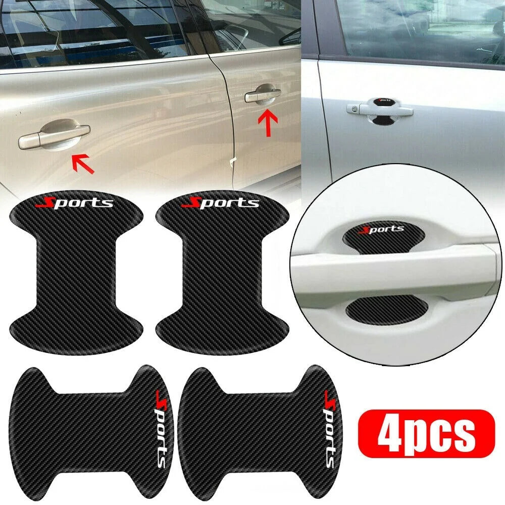 8pcs Car Door Handle Bowl Sticker Protector Anti Scratch Cover Accessories Trims