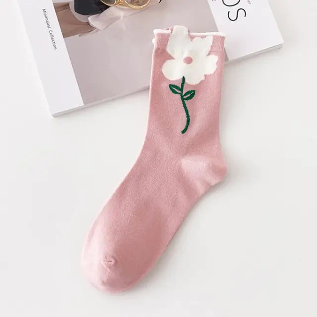 Women Tie-dye Middle Tube Socks